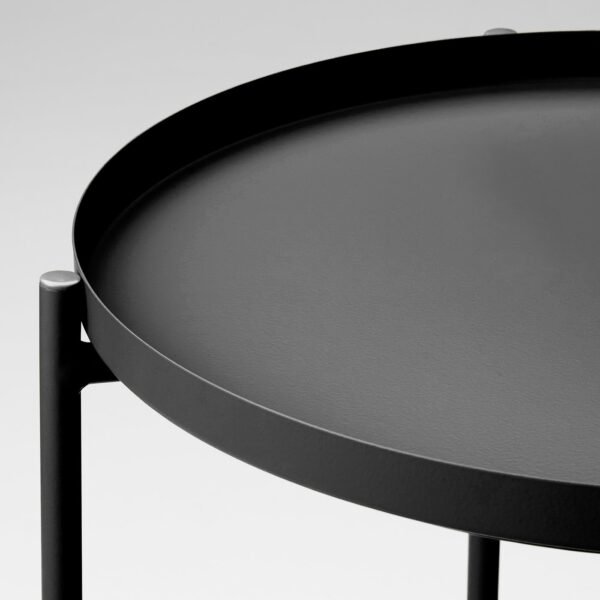 Tray table black 45x53 cm