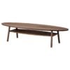 Coffee table walnut veneer 180x59 cm