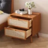 Wicker bedside table