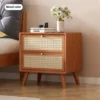 Wicker bedside table