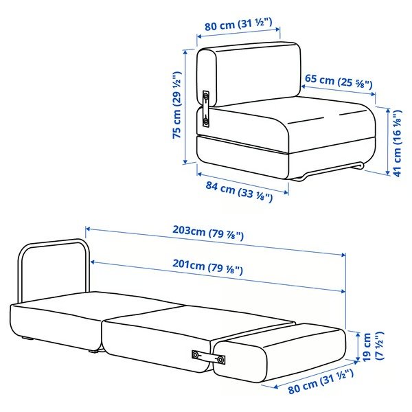 Foldable Chair Bed